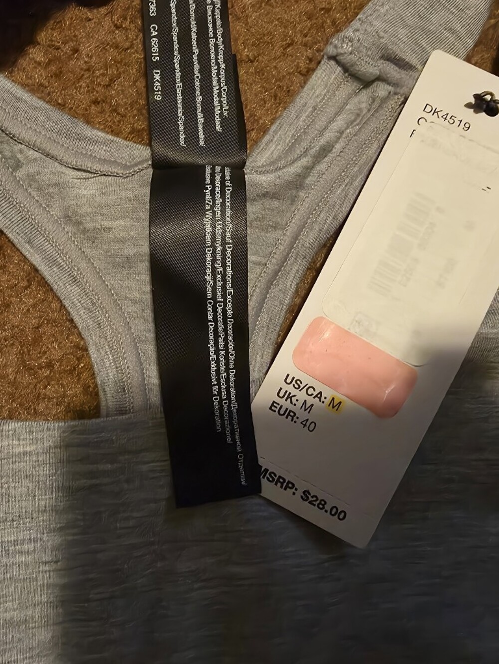 NWT- DKNY Gray Logo Sports Bra - Gray - Picture 9 of 16